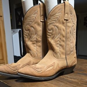 Masterson Leather Mid Calf Cowgirl Boots Classic Look Ladies Size 11 EUC